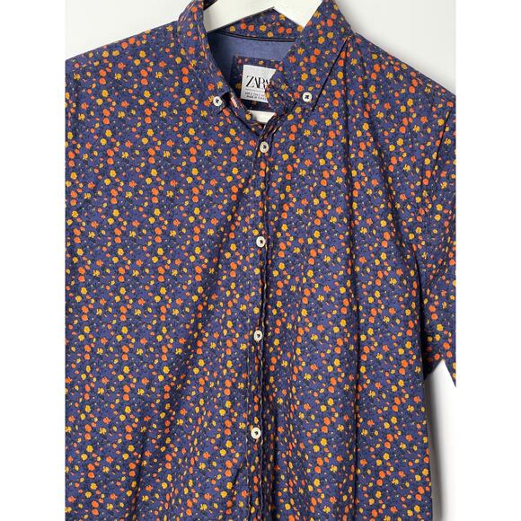 Zara Men's Slim Fit Long Sleeve Button Down SZ Sm - Picture 2 of 8